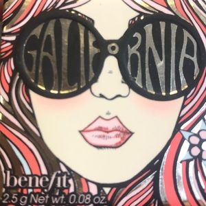 Benefit California Golden Pink mini blush swatched